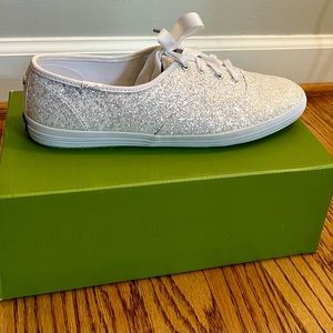Kate Spade Glitter Keds Shoe - White